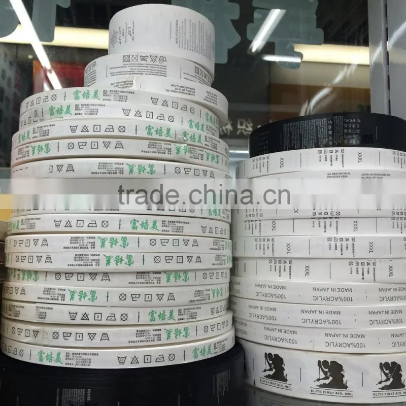 factory direct garment woven label care label customized newest satin woven label for clothing