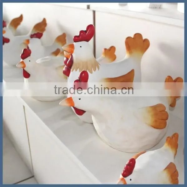 Christmas decoration ornaments white ceramic chicken