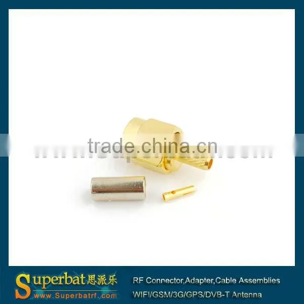 RP-SMA Crimp Plug(female pin) connector for LMR100 male chassis socket