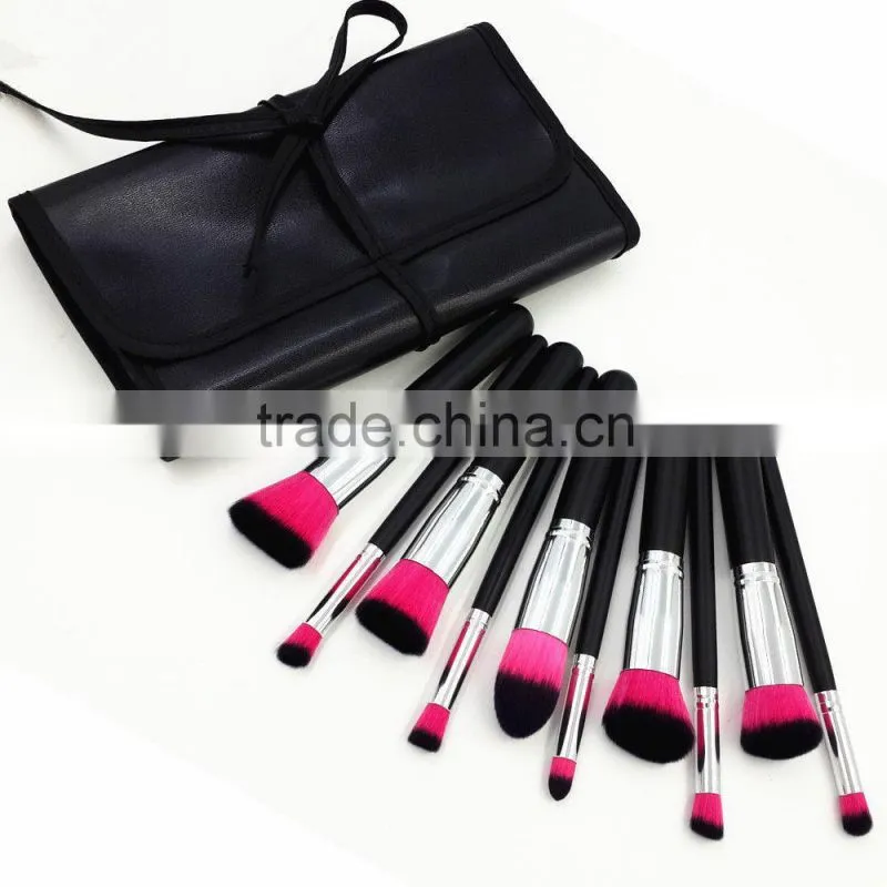 24 PCS Pro Cosmetic Brushes Eyeshadow Powder Makeup Brush Set Kit + Pink Bag