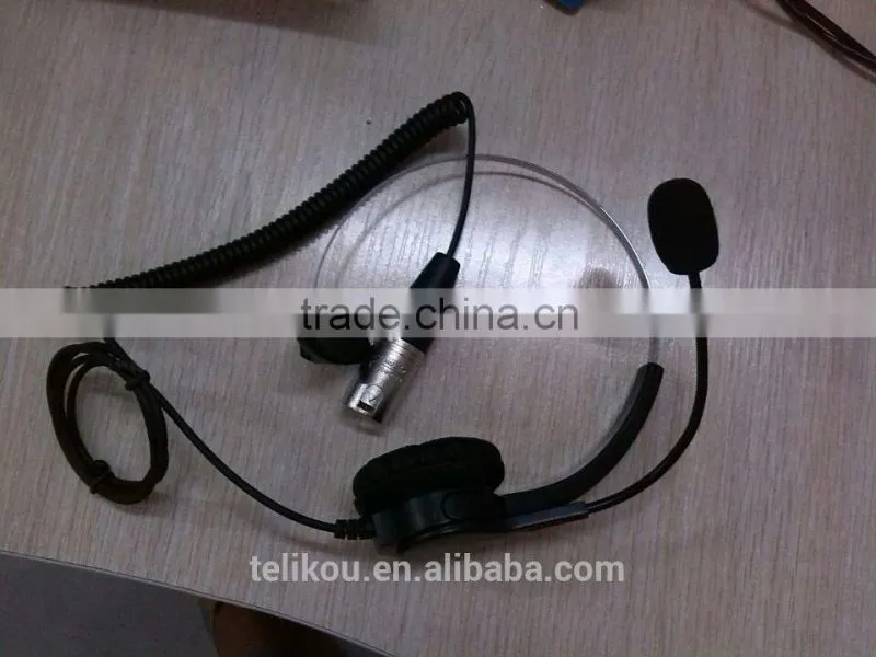 Single ear Headband light-weight easy to carry with Electret Microphone intercom headset