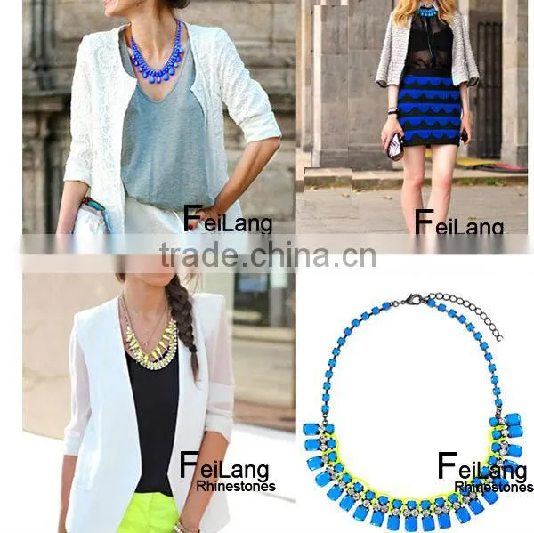 Feilang brand rose color oval acrylic stone acrylic plastic stone for sales