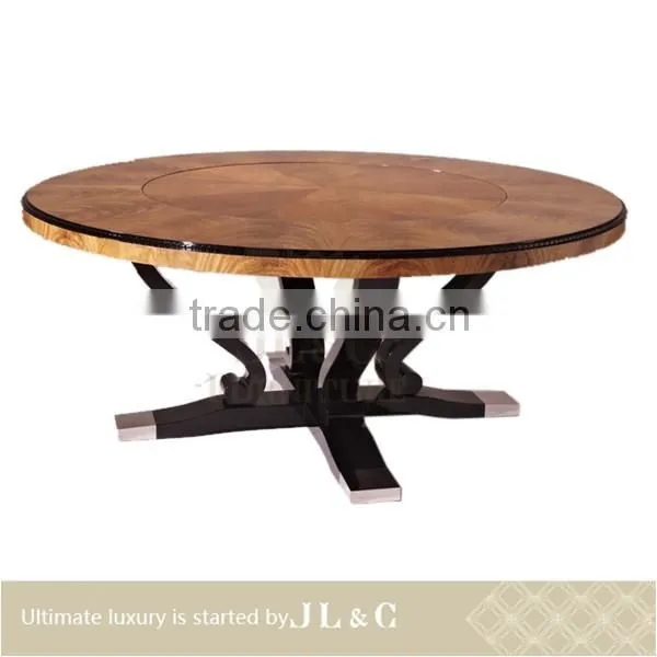JT03-01 Round Rotating Dining Table with Lazy Susan in Dining Room from JL&C Luxury Home Furniture New Designs 2015
