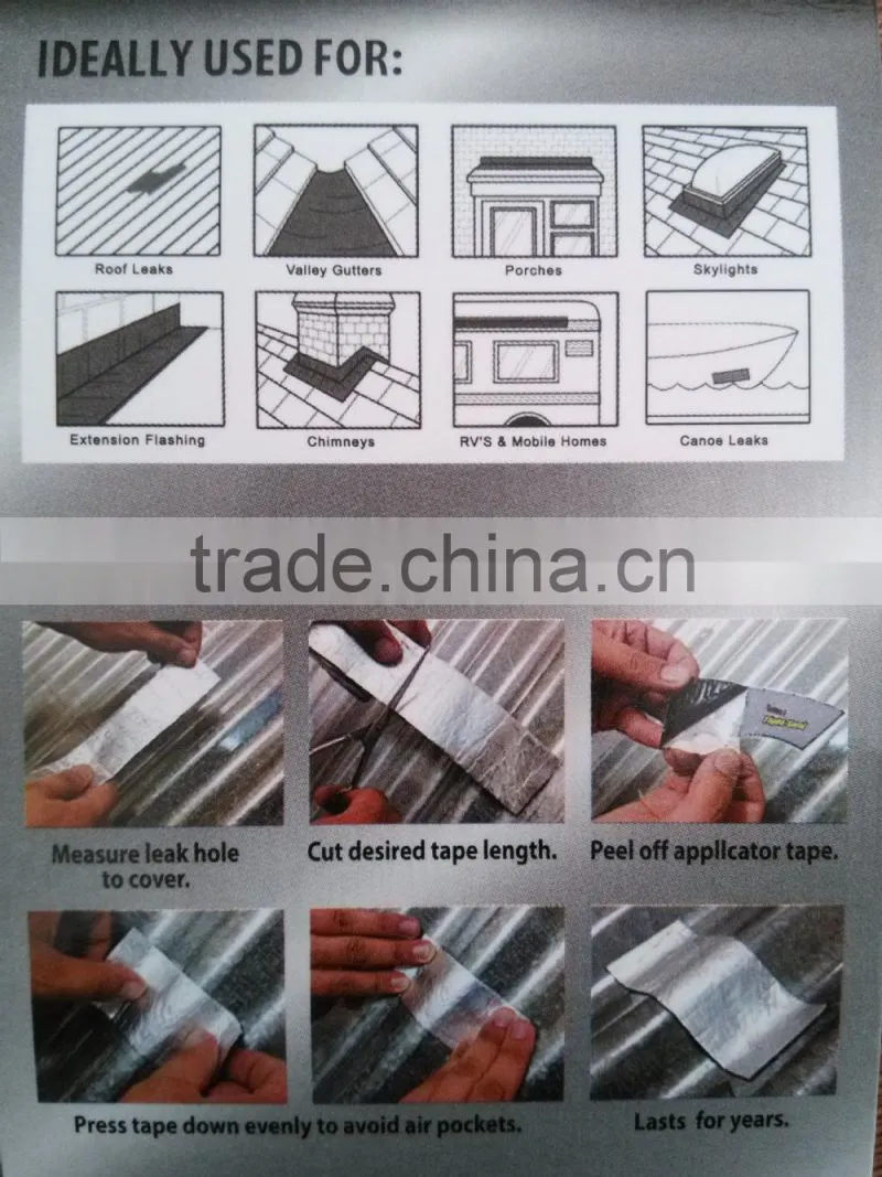 Shandong huiyuan top quality, hot sell self-adhesive bitumen flashing tape
