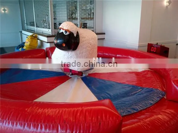 Exciting inflatable mechanical rodeo sheep inflatable rodeo bull game for sale