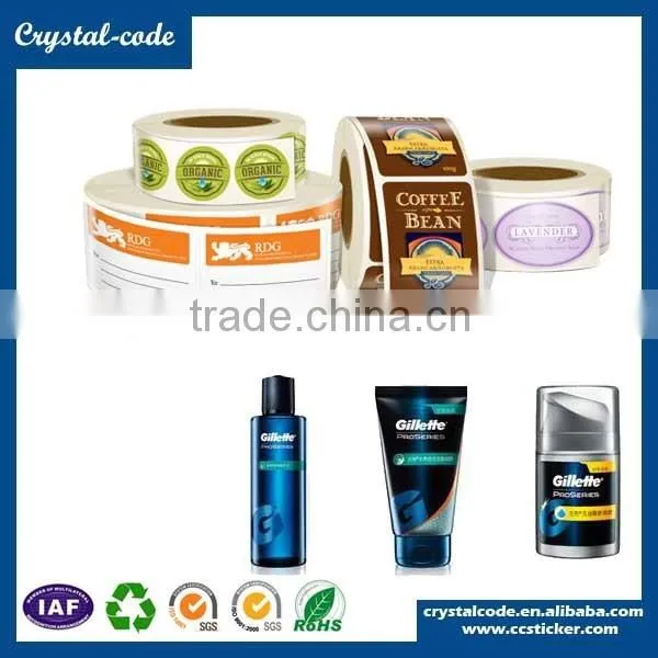 Customized lipstick vinyl personal brand name cosmetics packing label