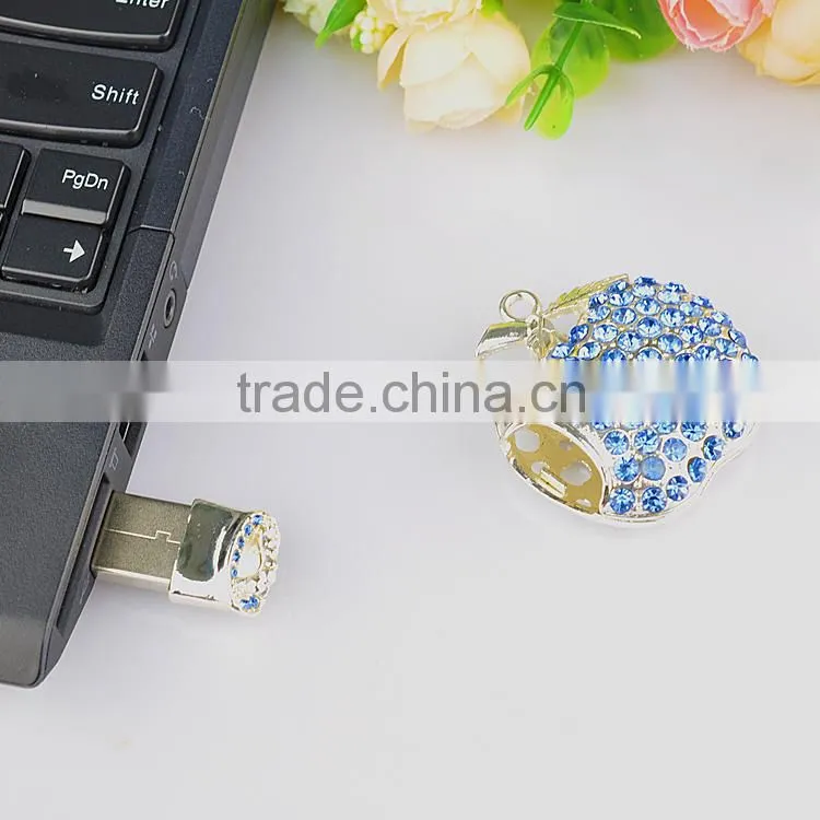 Hot sale 100% real capacity 16GB cheap crystal usb flash drive