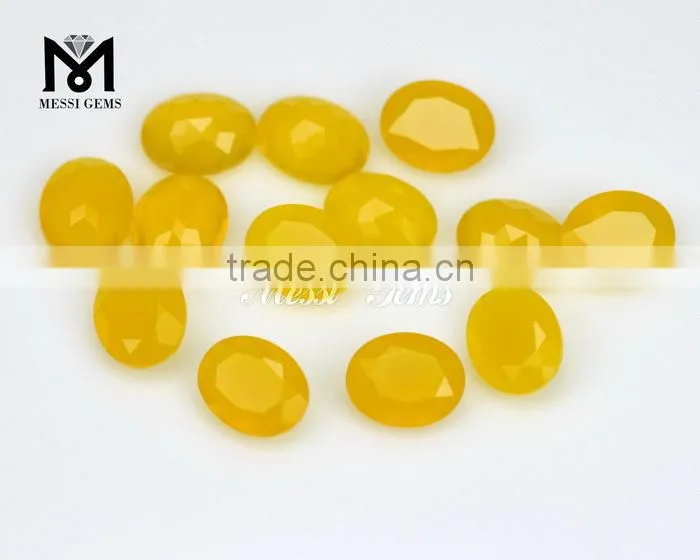 Hot Sell Oval 8x10 Yellow Stone Agate