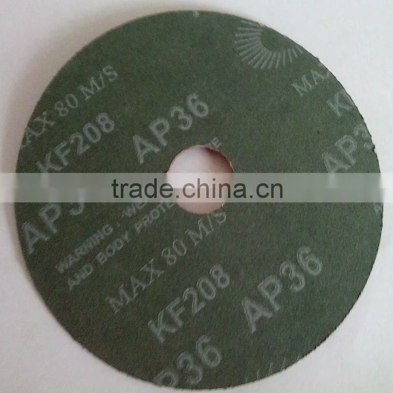 coated abrasive fiber disc with 0.8mm fiber backing