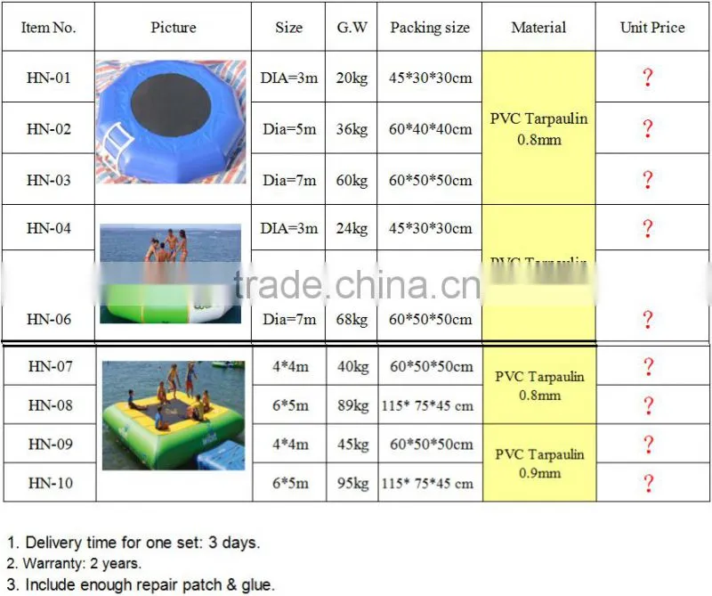 summer fun slide and inflatable water trampolines jumper