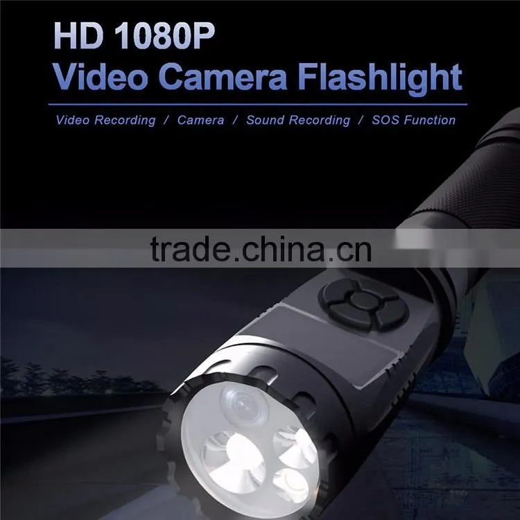 HD video recorder flashlight with strong light / low light / SOS function