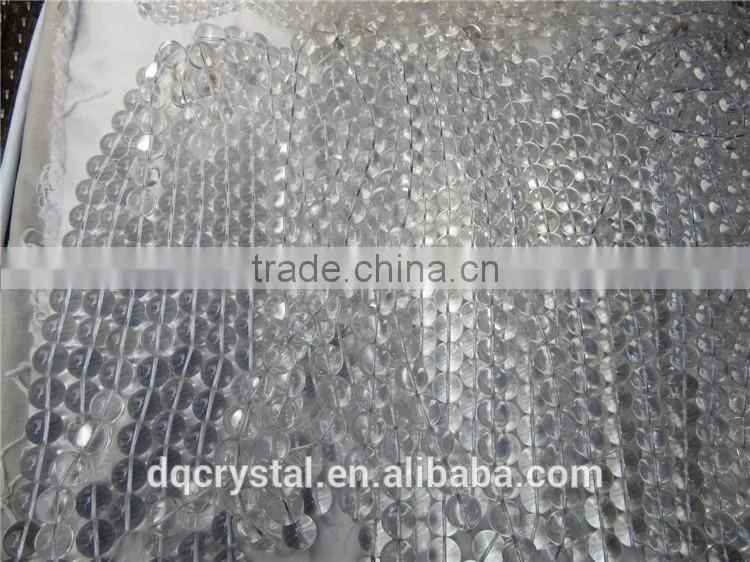 Handmade clear white crystal round beads necklace for sale
