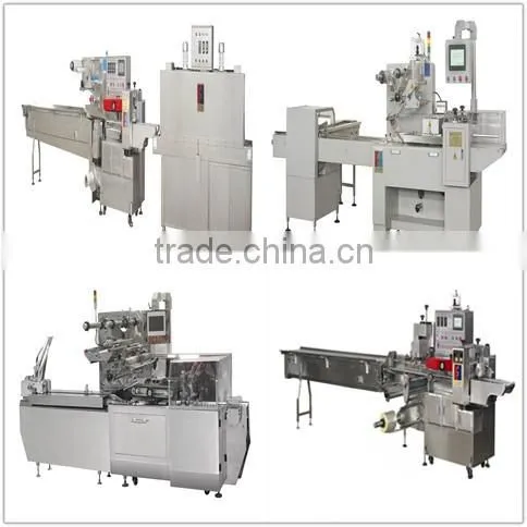 China horizontal Flow Wrap Automatic Pillow Packing Machine For Sale