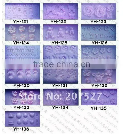 High quality!! silicon gel nail art 3D mold