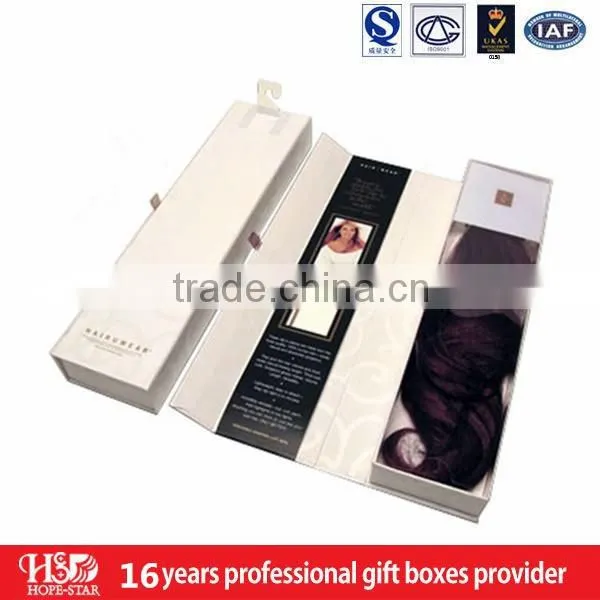 2016 Best Selling Wholesale Custom Design Paper Hair Extension Packaging Box