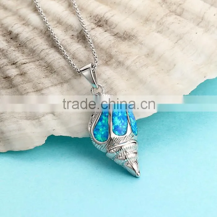Latest Imitation Jewellery Designs For Blue Opal Stone Pendant Design