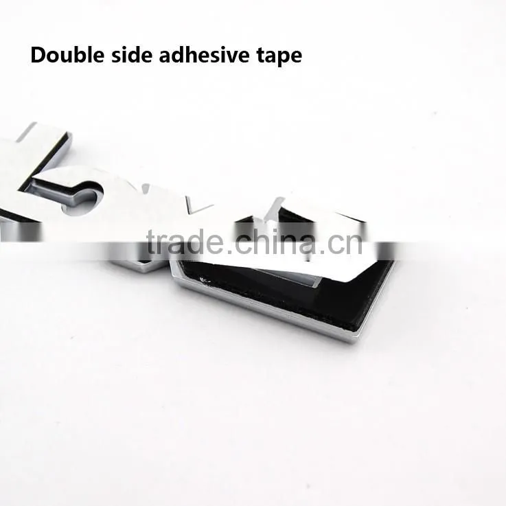 Wholesale chrome abs 3D letters car enamel pin badge
