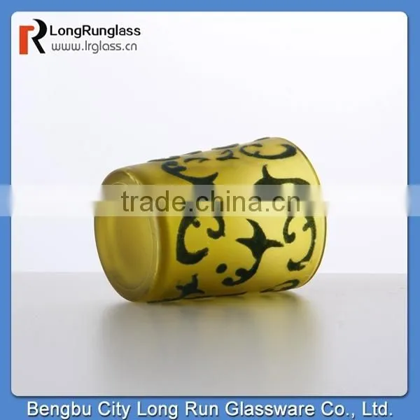 LongRun christmas ornament barware flocking print wine glasses