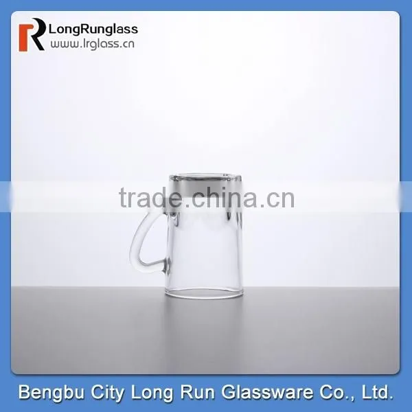 LongRun 113ml high white special design shot drinking glass with handle