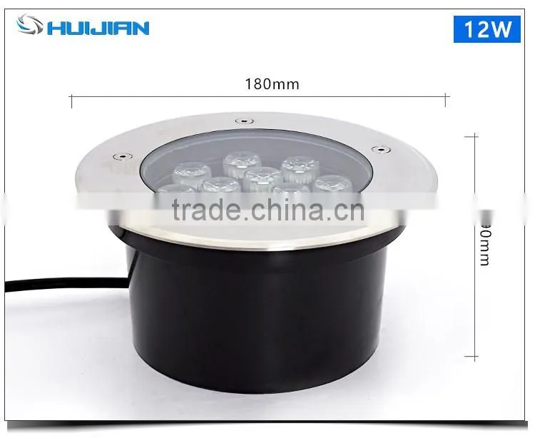 zhongshan led lighting CE ROHS recessed round 3W 6w 9w 12w 15w 18w led underground light housing