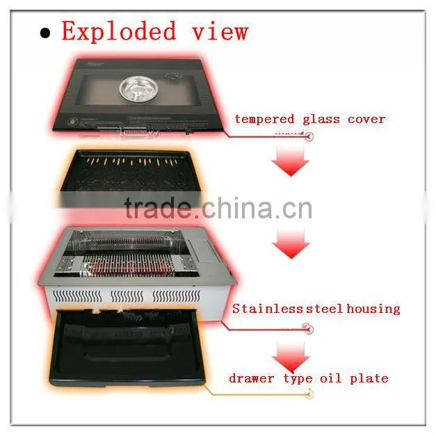 commercial electric grill with staninless steel 304, ceramic bbq grill accessories, big industrial bbq grill, with CE,UL