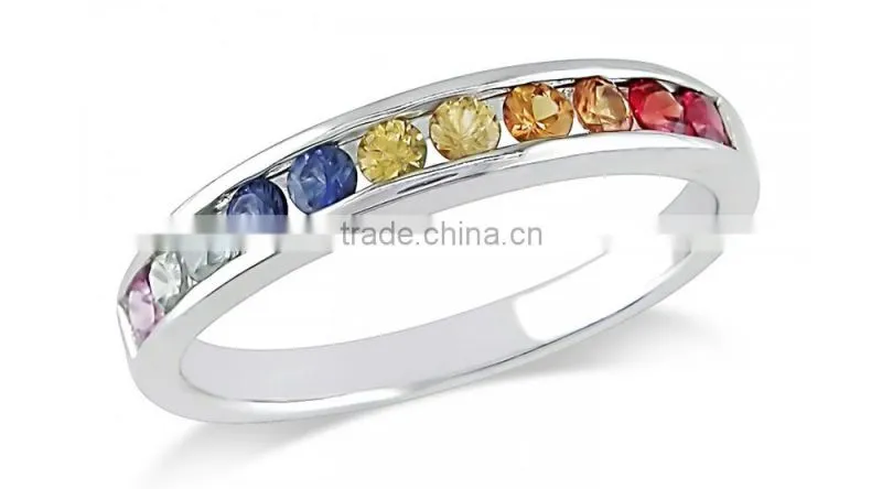 Rainbow moon stone tanzanite 925 silver ring