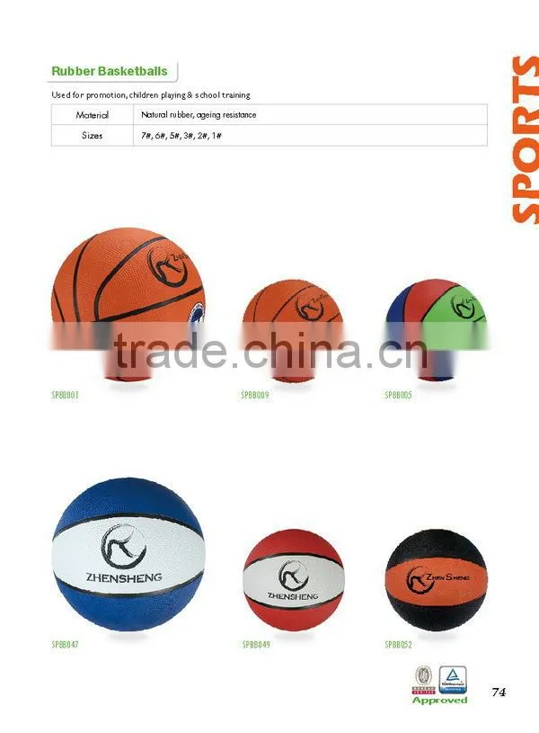 Zhensheng custom deflated branded basketball