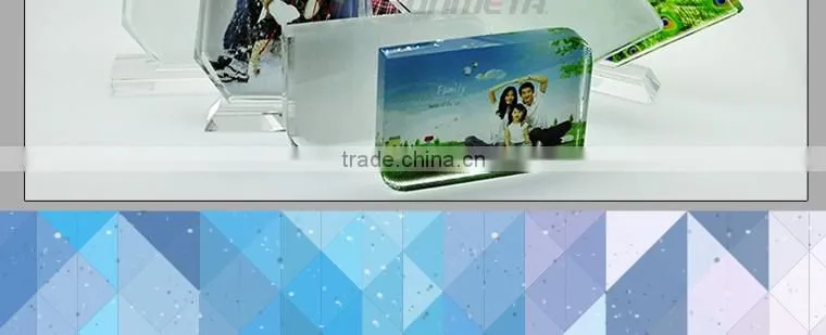Fashion decoration for wedding and home globe & pen set blank 3D sublimation crystal photo frame
