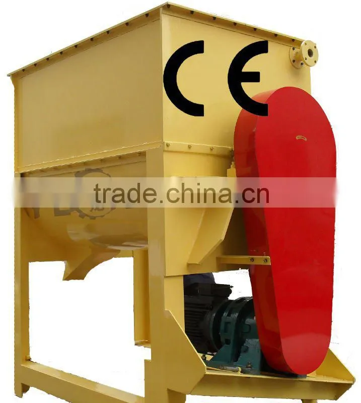 Poultry Feed Mixing Machine Single Shaft Twin Screw Blender 18.5kw Horizontal Feed Mixer
