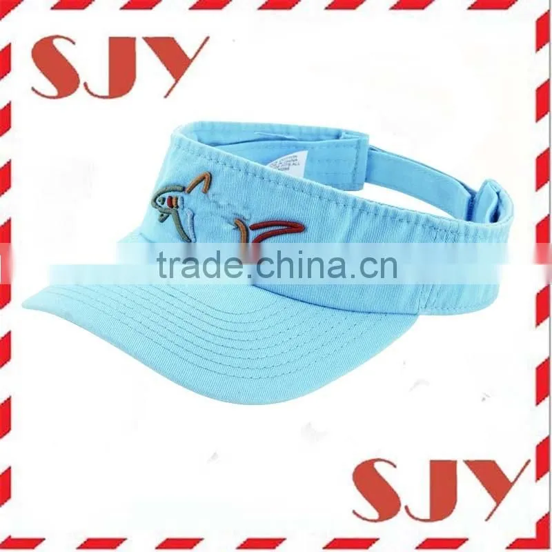 Wholesale sun visor 3D embroidery fashion golf sport visor hat
