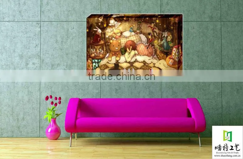 Sleeping Girls' cartoon design for daugter's room home decorating