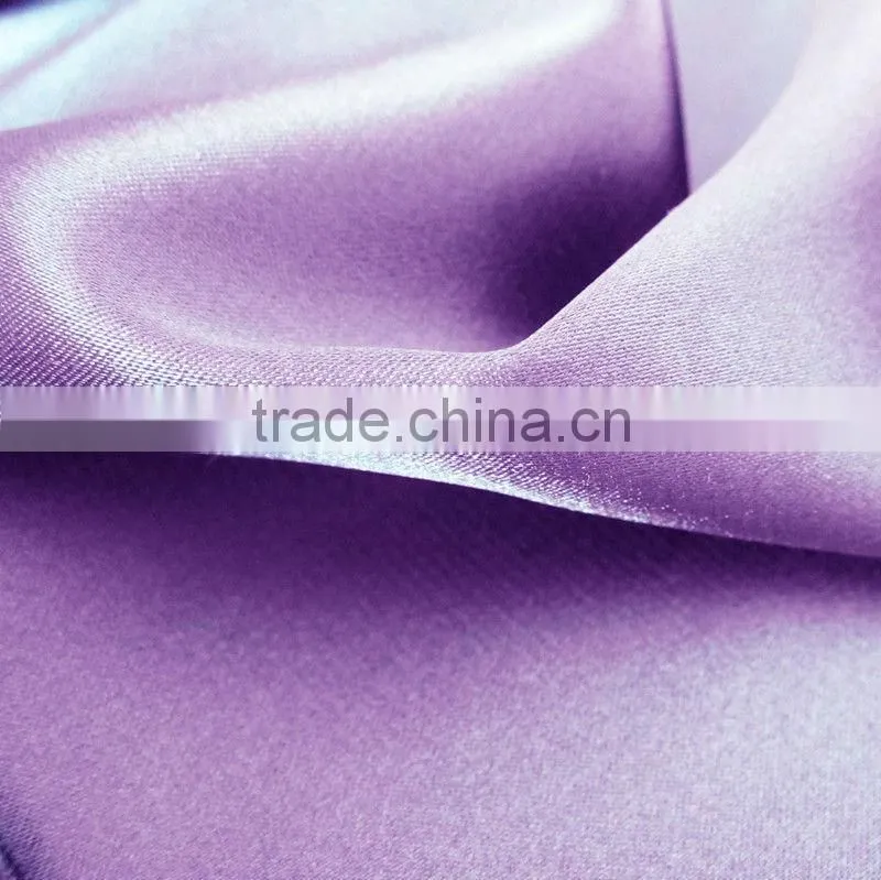 100% polyester shining spandex silk satin fabric for lady dresses
