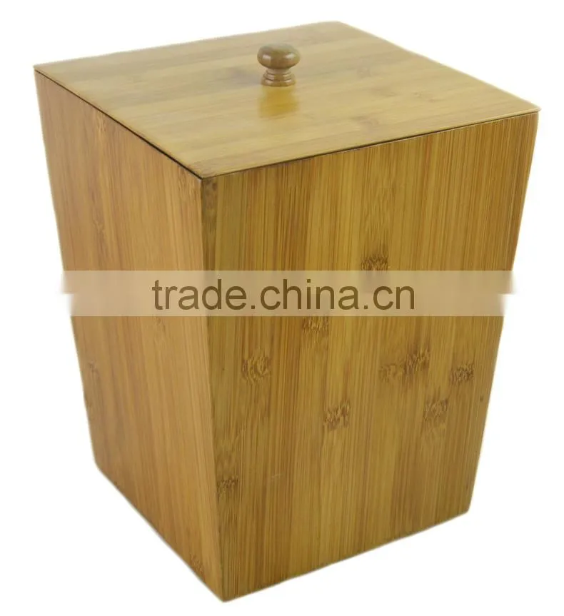 Formbu Household Bamboo Material Waste Bin with Lid