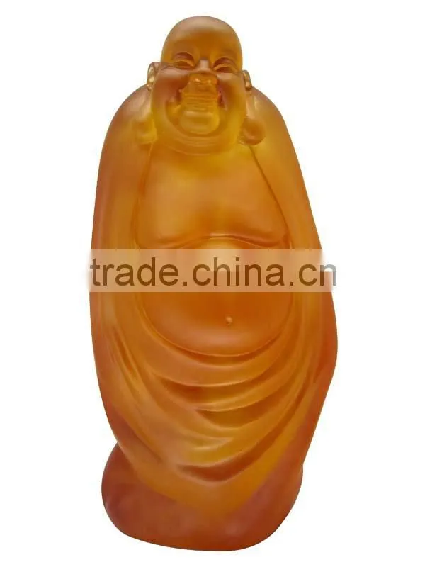 WF011 the crystal laughing buddha statue