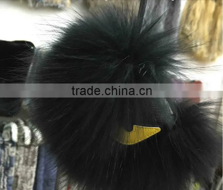 Wholesale price raccoon fur monster keychain