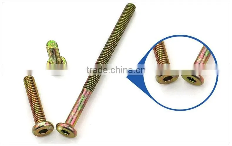 M8*16-M8*120 Plat round head screw, Furniture hexagon screw