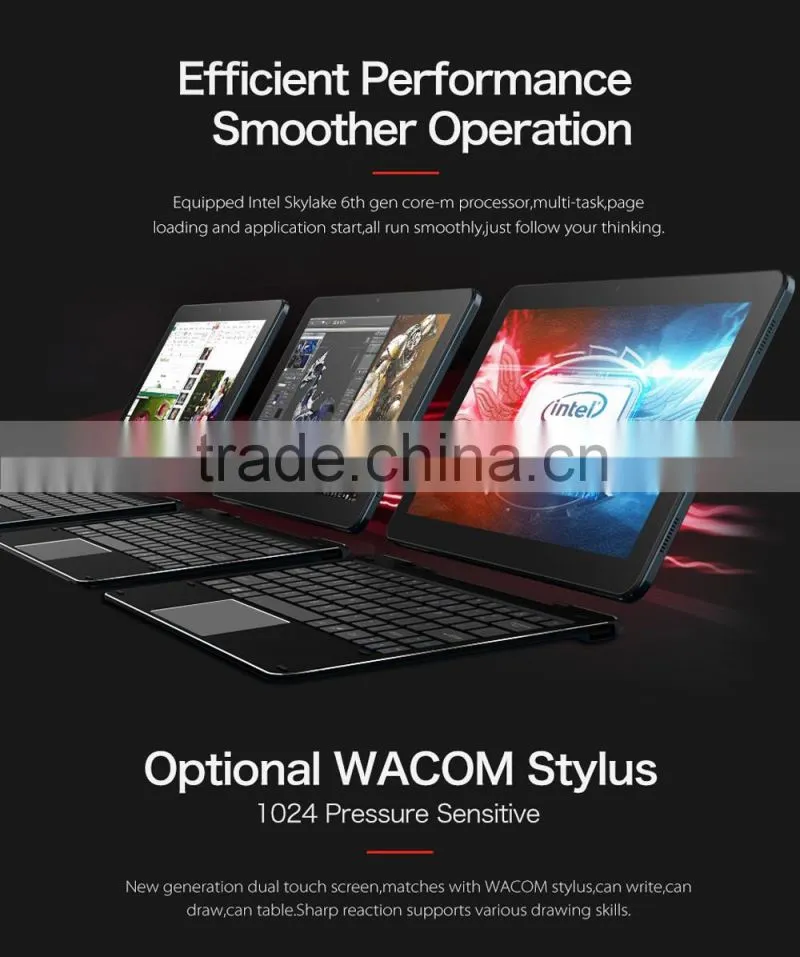Cube i7 Book 2 in 1 Tablet PC Win 10 10.6 inch IPS Screen Intel Skylake Core m3-6Y30 Dual Core 4GB RAM 64GB SSD ROM Cameras