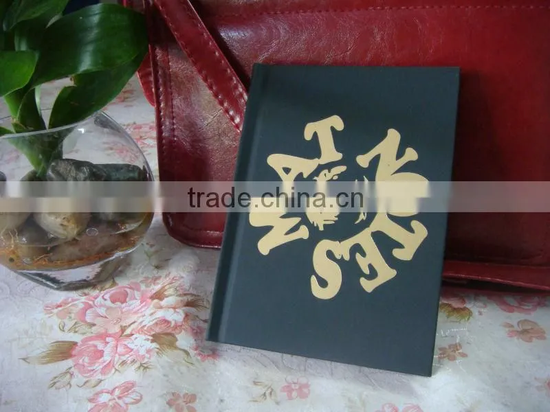 gold stamping notebook,gold edge notebook