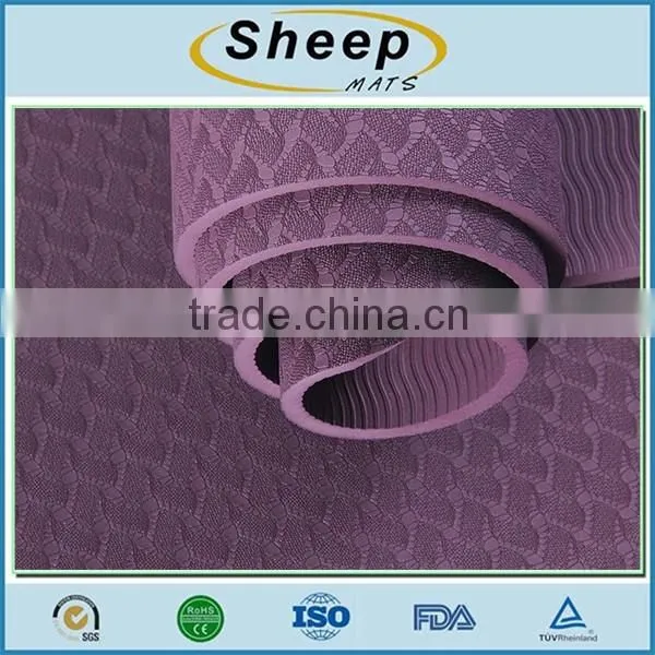 Cheap foldable bodybuilding exercise eco yoga mat custom