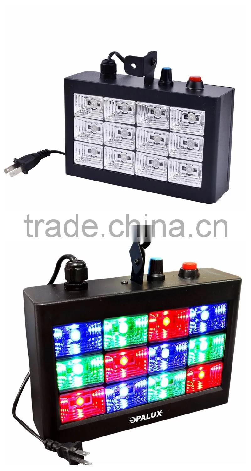 12PCS mini rgb led strobe light led stage light Disco Party light