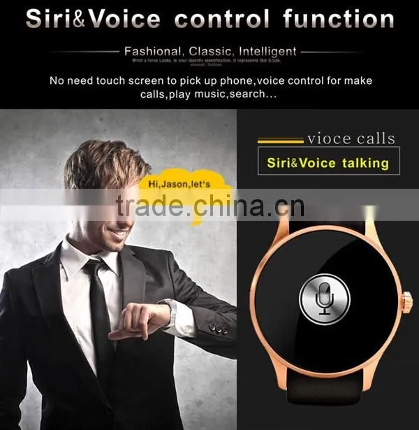 Bluetooth Round Metal Smartwatch K88S Android Smart Watch with Sim Card Heart Rate Monitor