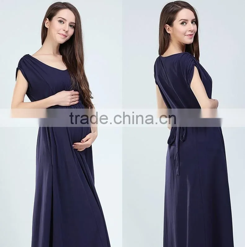 Long breastfeeding dress maternity clothes Fashionable