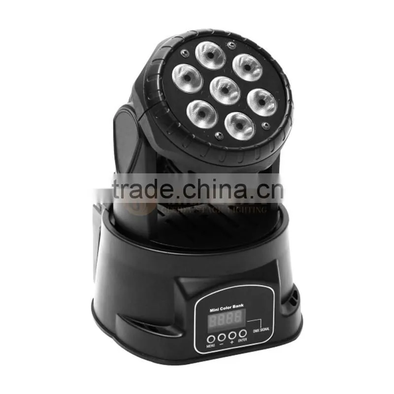 Uniique Pro Stage Lighting Mini 7X10W Moving Head RGBW Light