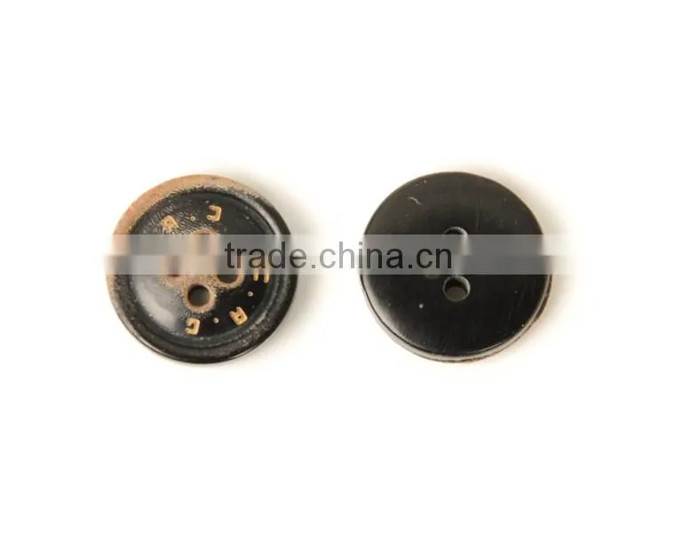 Engraved Logo Horn Buttons