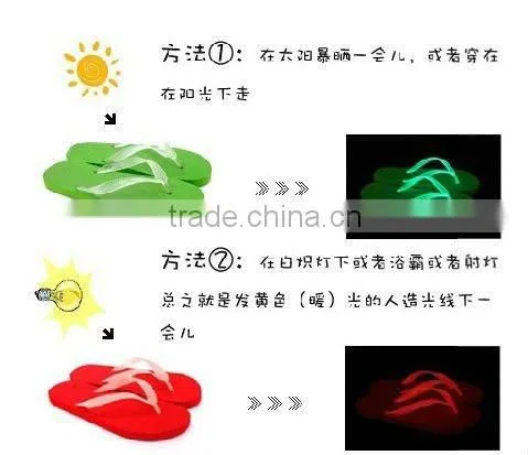 Beach flip flop with Glowing glow slipper