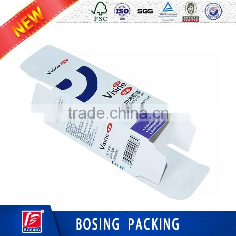 Customized eye drops packaging paper box wholesale