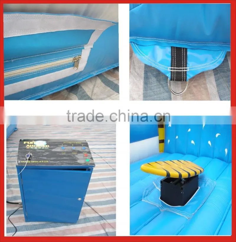 Inflatable mechanical surf simulator, inflatable mechanical surfboard, inflatable surf board