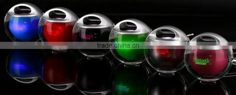 Mini portable splashproof bluetooth car speakers with microphone AUX port crytal