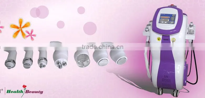cavitation,lipolysis,vacuum, bipolar rf and tripolar rf multifunction beauty instrument with CE