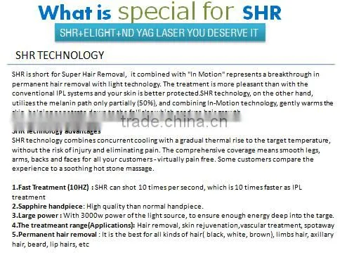 2016 portable ipl shr super hair removal machine ND YAG Laser tattoo removal multifunctional for home use